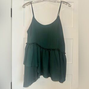 Ro & De Medium Dark Green Women's Spaghetti Strap Top